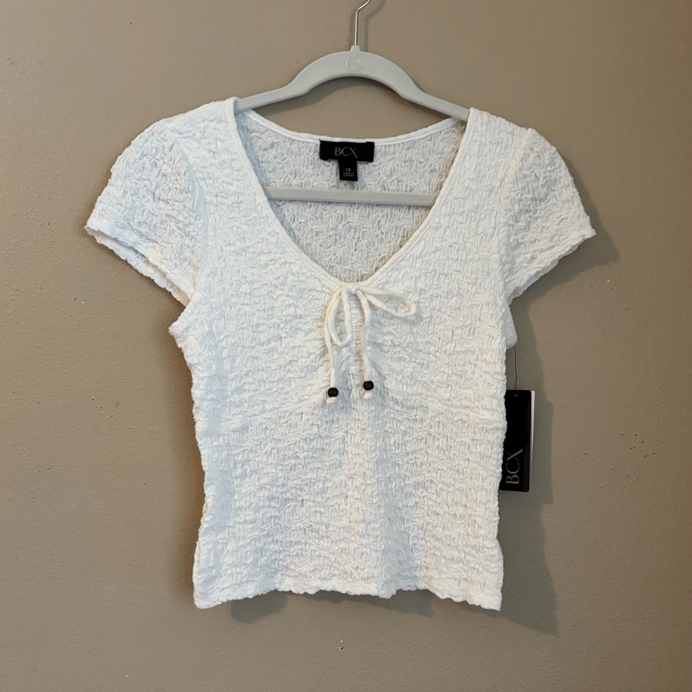 Romantic Ruched Cropped Top NWT - Picture 2 of 6